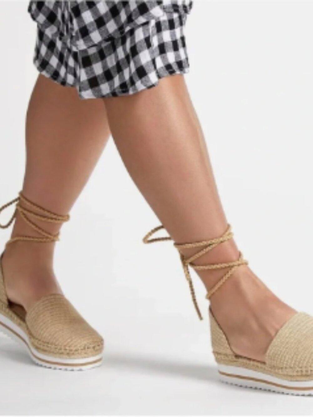 J Lo Lace-Up Espadrilles 6.5